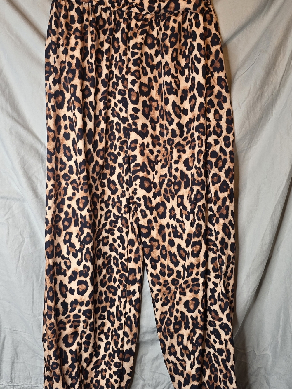 Leopard Print Lounge Pants - Brown/Black